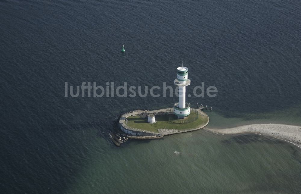 Luftbild Kiel - Meerenge am Leuchtturm Friedrichsort in Kiel im Bundesland Schleswig-Holstein
