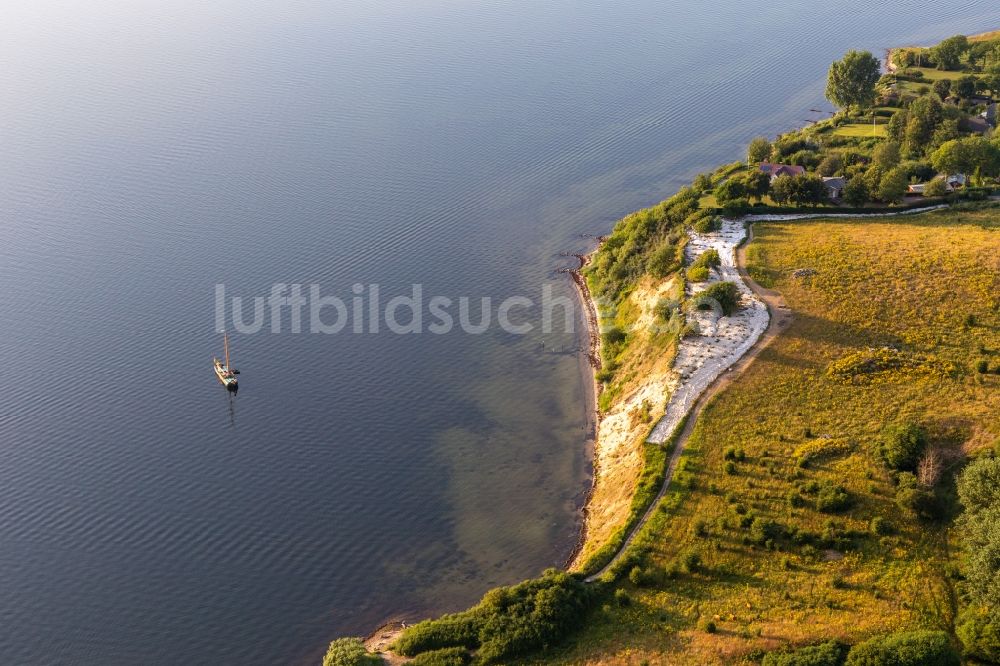 Luftbild Glücksburg - Meeres- Küste mit Noorbrücke an der Flensburger Förde in Holnis im Bundesland Schleswig-Holstein, Deutschland