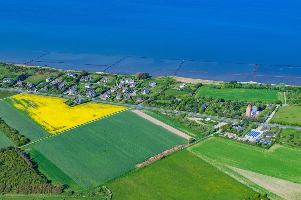 Luftbild Sylt - Meeres-Küste der Nordsee in Keitum-Klentertal im Bundesland Schleswig-Holstein