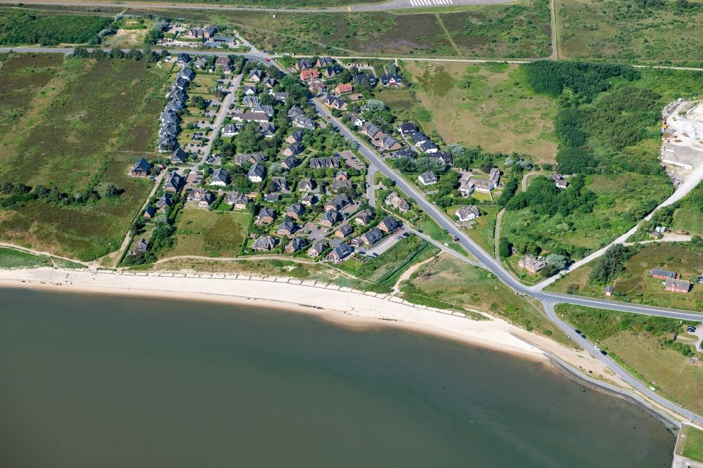 Sylt-Ost von oben - Meeres-Küste der Nordsee in Keitum-Munkmarsch im Bundesland Schleswig-Holstein