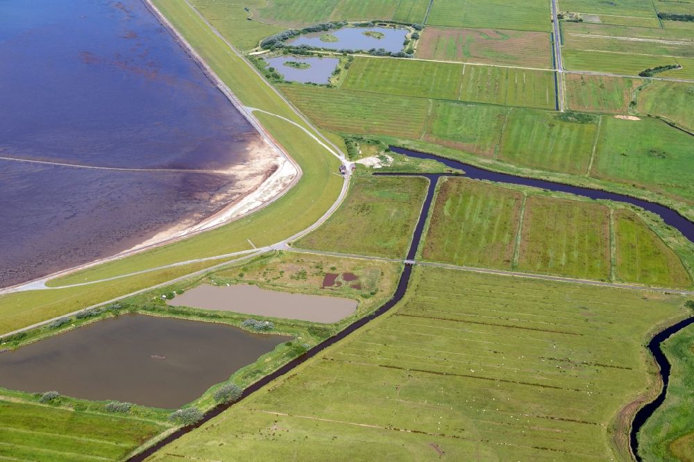 Luftbild Sylt - Meeres-Küste der Nordsee in Keitum im Bundesland Schleswig-Holstein