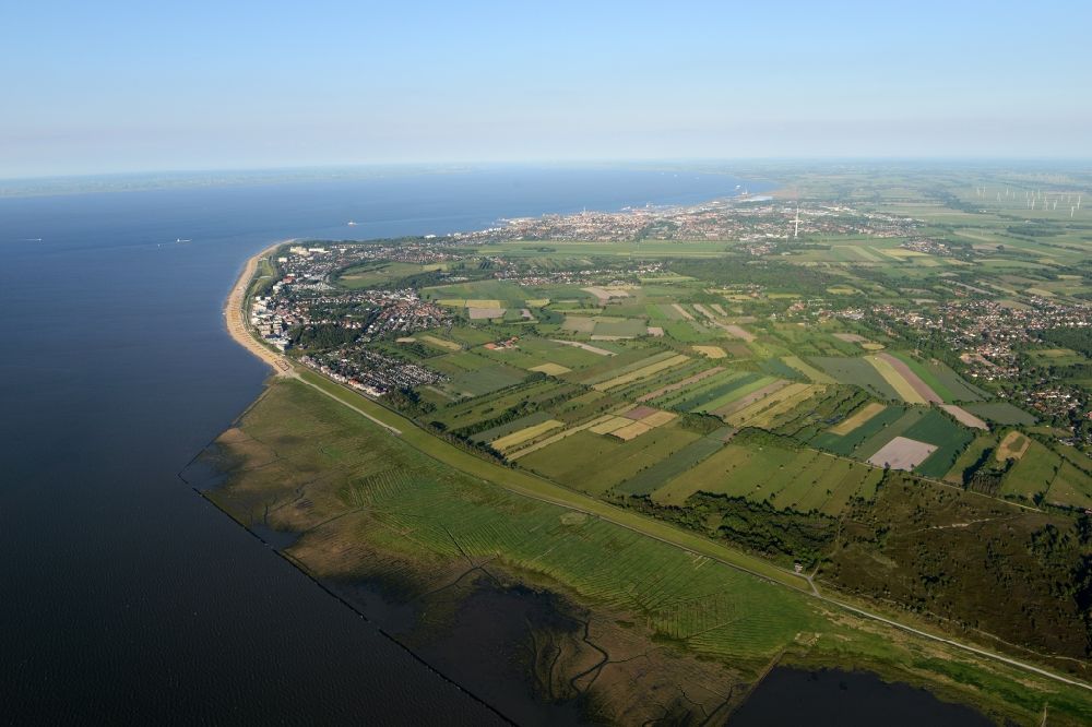 Luftbild Sahlenburg - Meeres-Küste der Nordsee in Sahlenburg im Bundesland Niedersachsen
