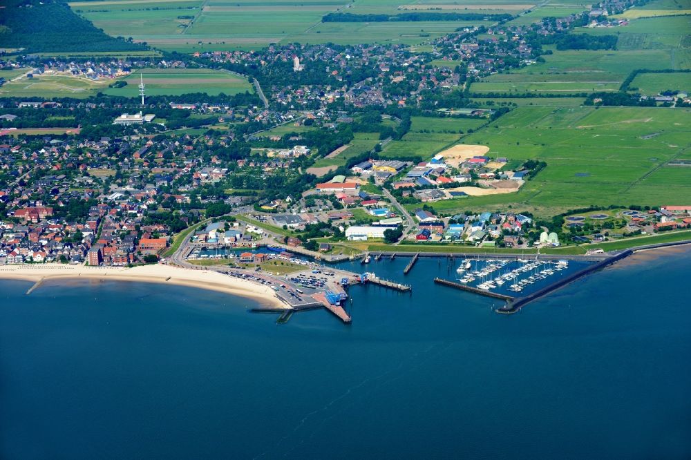 Luftbild Wyk auf Föhr - Meeres-Küste der Nordsee in Wyk auf Föhr im Bundesland Schleswig-Holstein