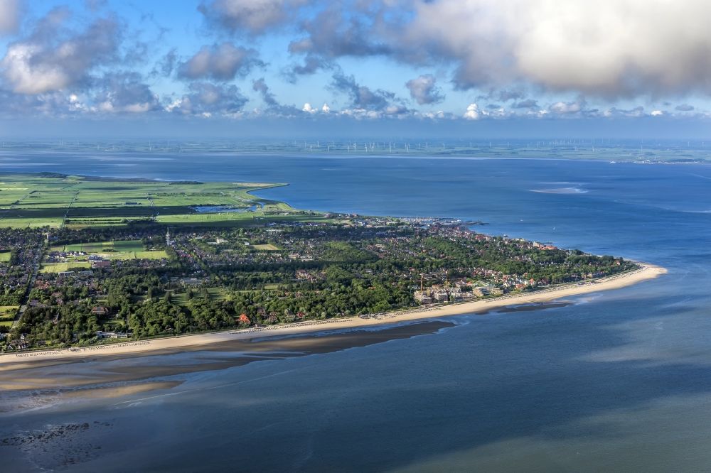 Luftbild Wyk auf Föhr - Meeres-Küste Nordsee in Wyk auf Föhr im Bundesland Schleswig-Holstein