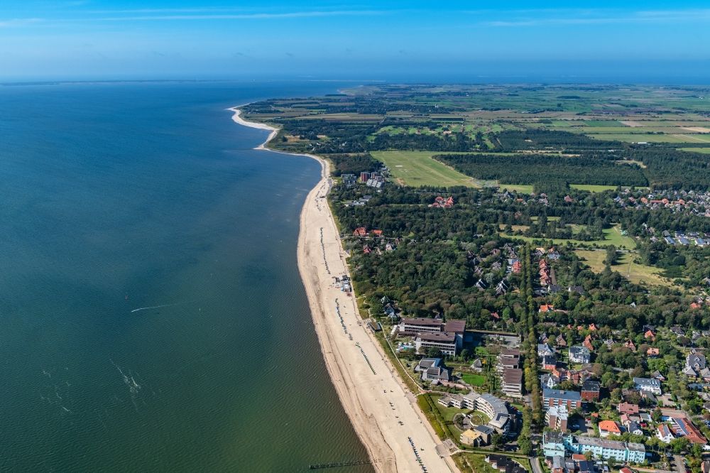 Luftbild Wyk auf Föhr - Meeres-Küste Nordsee in Wyk auf Föhr im Bundesland Schleswig-Holstein
