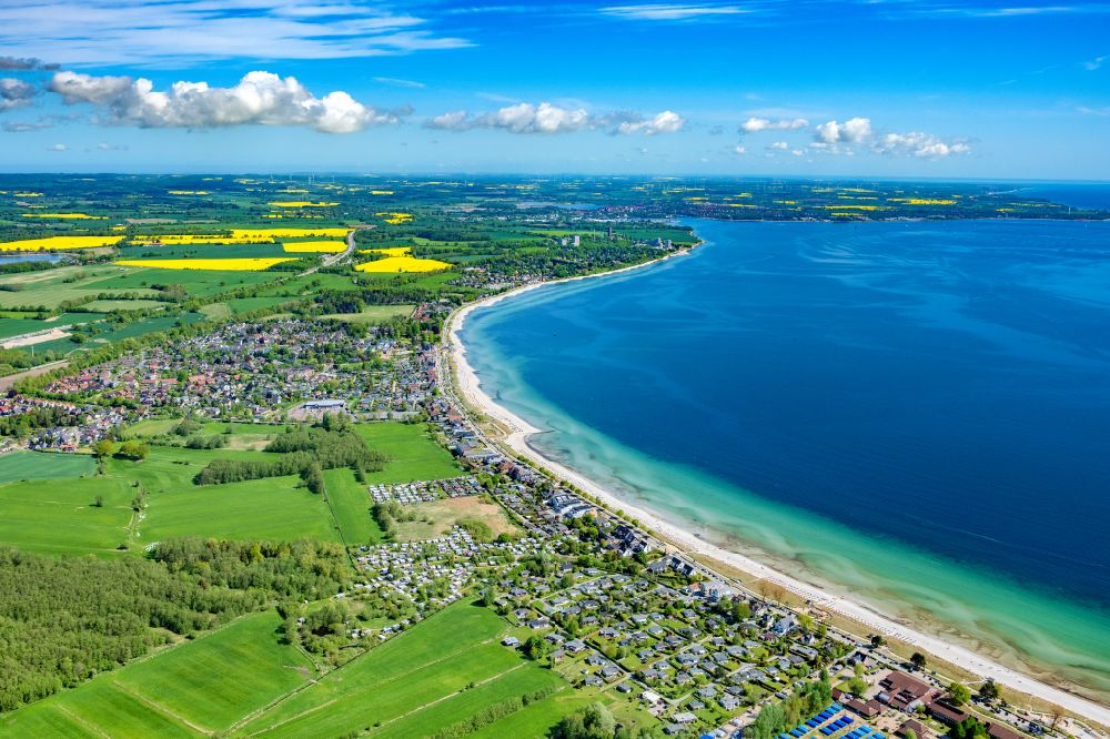 Luftbild Scharbeutz - Meeres-Küste der Ostsee in Haffkrug im Bundesland Schleswig-Holstein