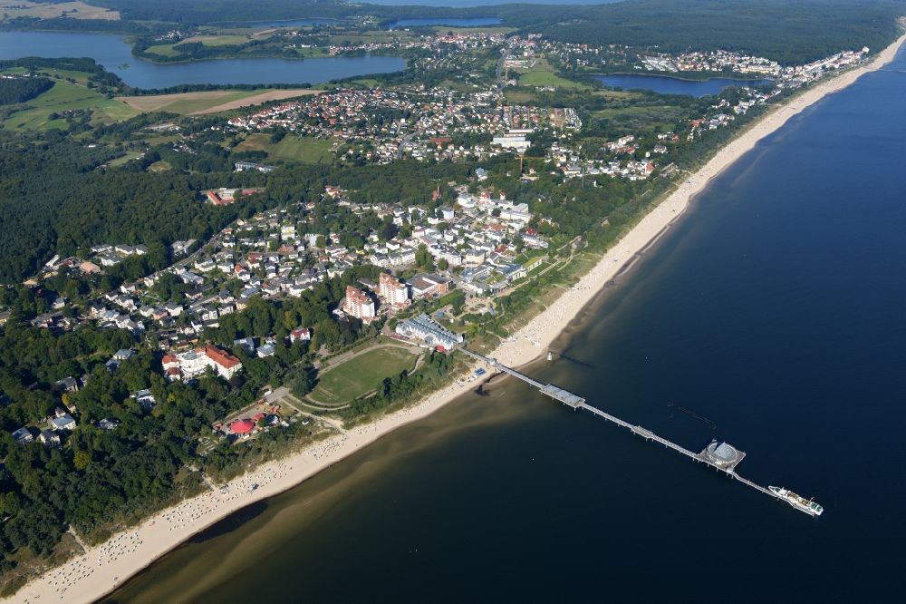 Luftaufnahme Heringsdorf - Meeres-Küste Ostsee in Heringsdorf im Bundesland Mecklenburg-Vorpommern