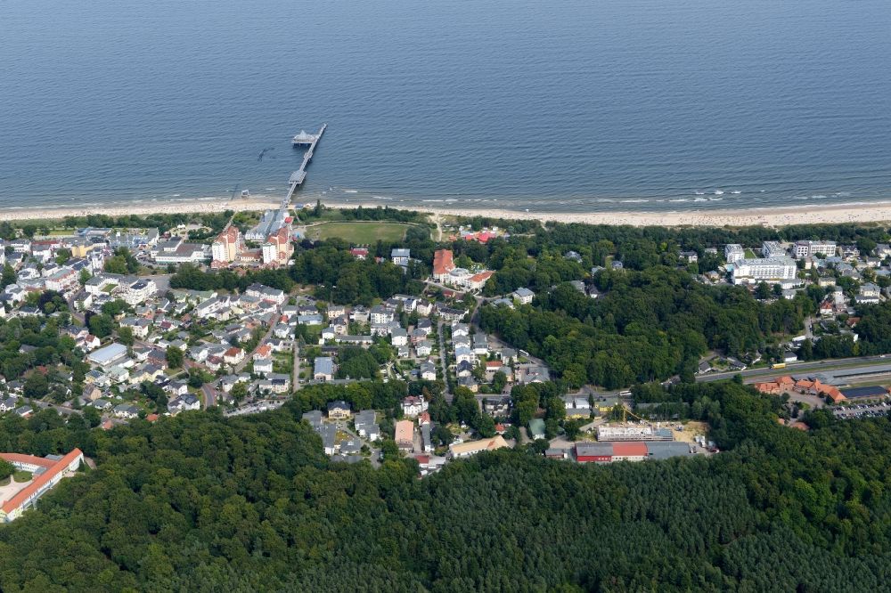 Luftaufnahme Heringsdorf - Meeres-Küste Ostsee in Heringsdorf im Bundesland Mecklenburg-Vorpommern