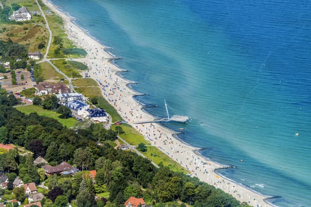 Luftaufnahme Hohwacht - Meeres-Küste der Ostsee in Hohwacht im Bundesland Schleswig-Holstein