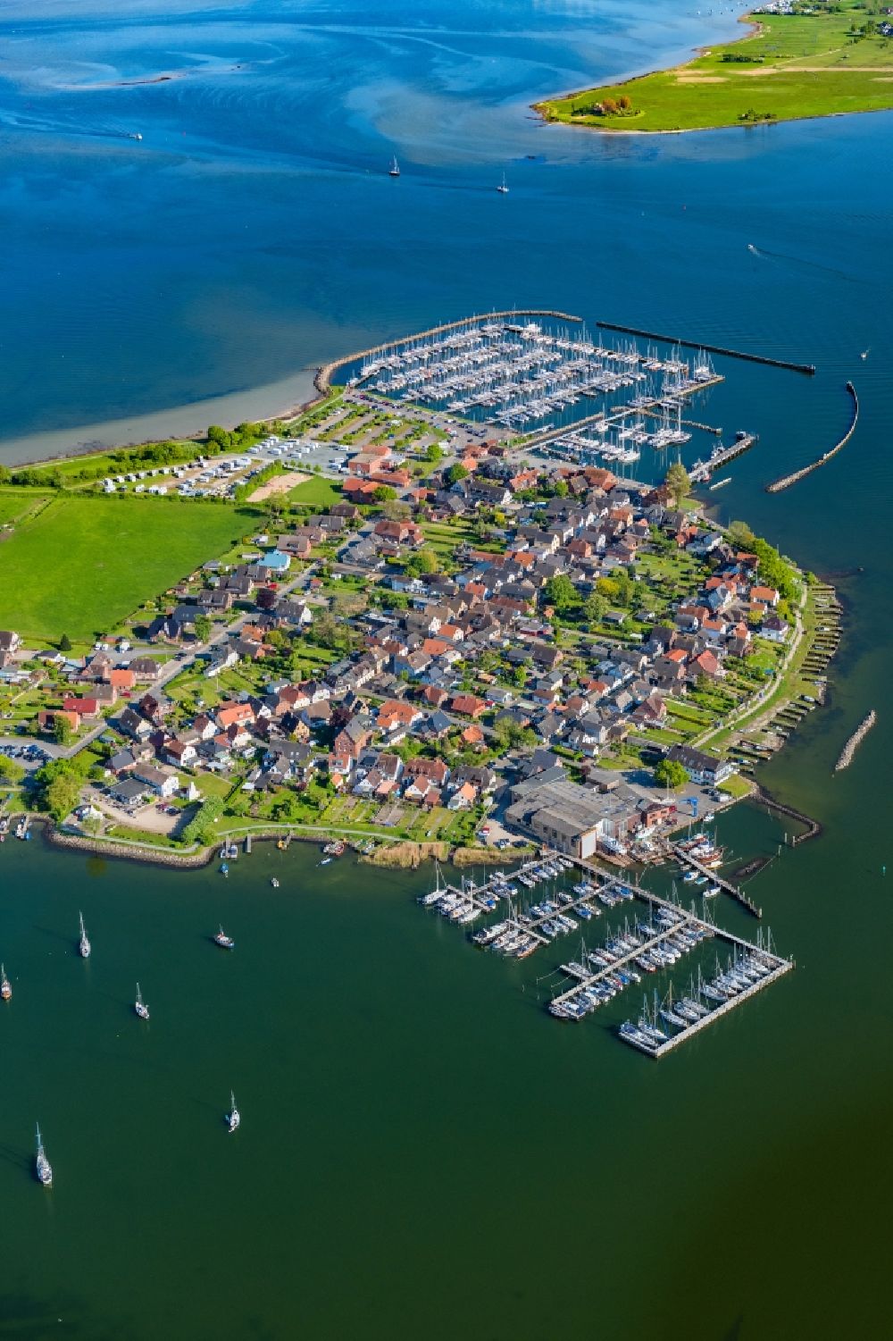 Luftbild Maasholm - Meeres-Küste der Ostsee Segehhäfen in Maasholm am Ufer der Schlei im Bundesland Schleswig-Holstein