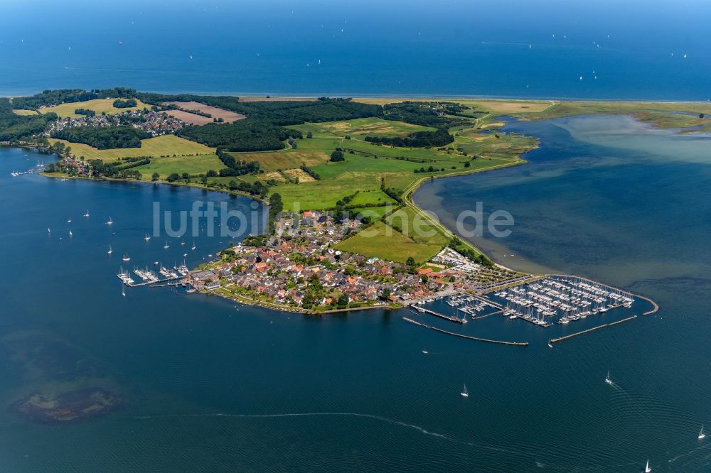 Luftbild Maasholm - Meeres-Küste der Ostsee Segehhäfen in Maasholm am Ufer der Schlei im Bundesland Schleswig-Holstein
