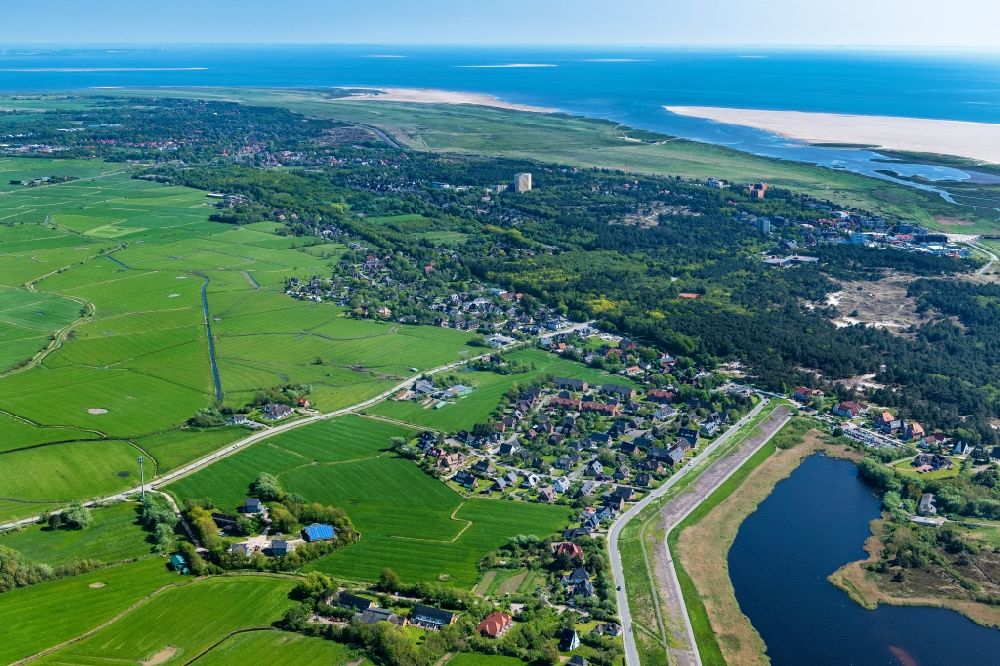 Luftaufnahme Sankt Peter-Ording - Meeres-Küste der Nordsee in Sankt Peter-Ording im Bundesland Schleswig-Holstein