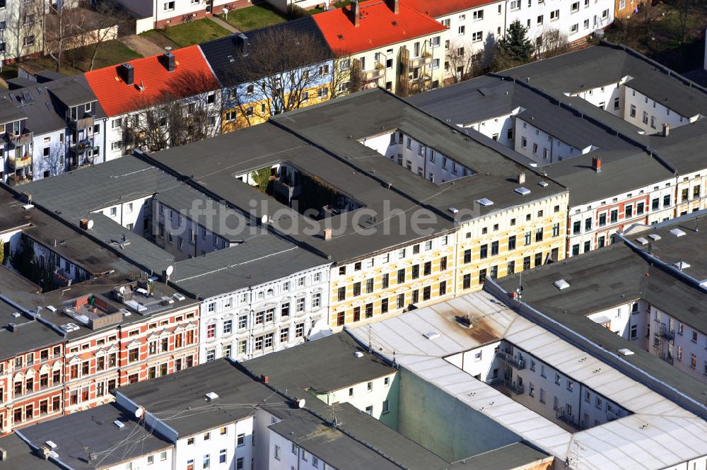 Luftbild Magdeburg - Mehrfamilien- Altbauhäuser in der Heidestraße im Magdeburger Stadtteil Sudenburg