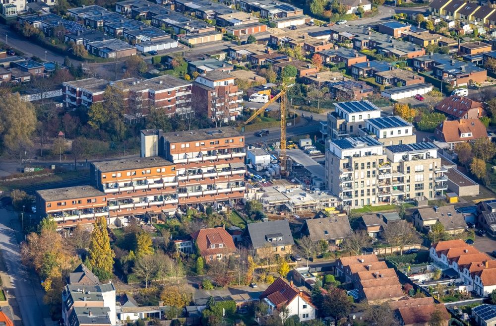 Luftaufnahme Hamm - Mehrfamilienhaus- Wohnanlage Augenweide am Grenzweg in Hamm im Bundesland Nordrhein-Westfalen, Deutschland