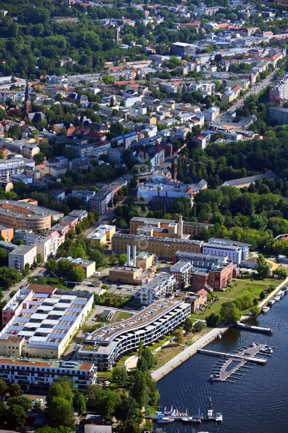 Luftaufnahme Potsdam - Mehrfamilienhaus-Wohnanlage Havelwelle in Potsdam im Bundesland Brandenburg, Deutschland