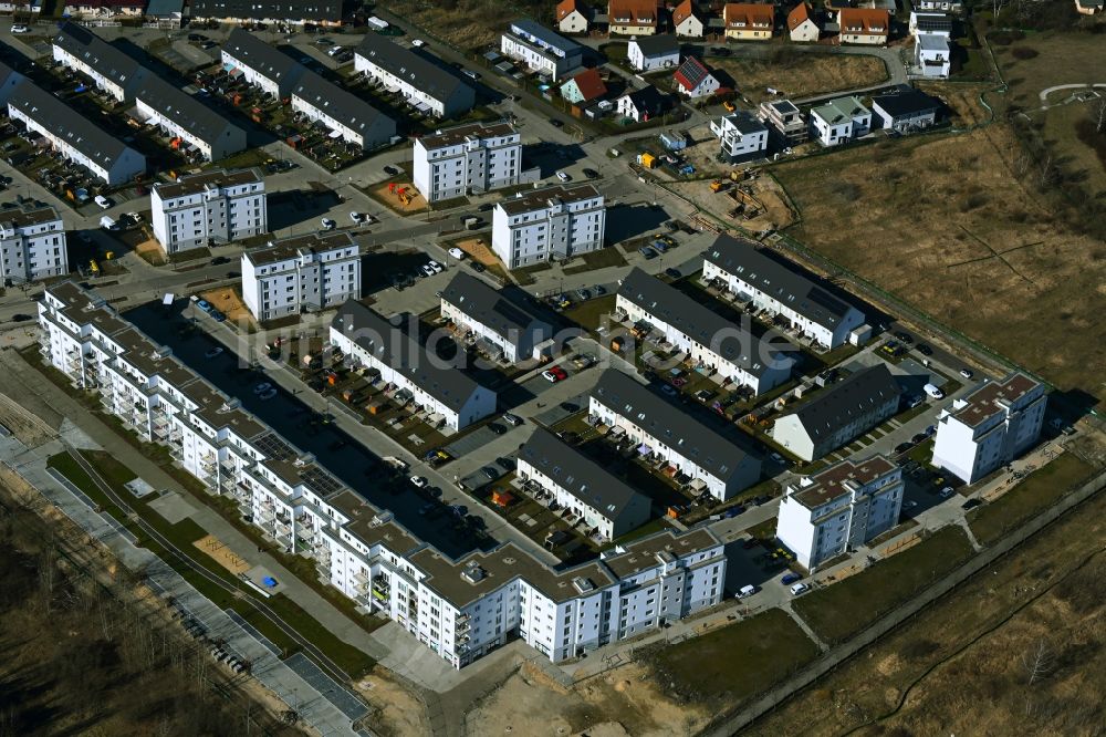 Luftaufnahme Berlin - Mehrfamilienhaus-Wohnanlage MEIN FALKENBERG im Ortsteil Falkenberg in Berlin, Deutschland