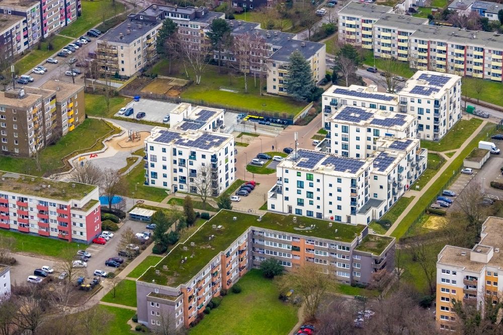 Unna aus der Vogelperspektive: Mehrfamilienhaus-Wohnanlage Parkquartier Königsborn in Unna im Bundesland Nordrhein-Westfalen, Deutschland