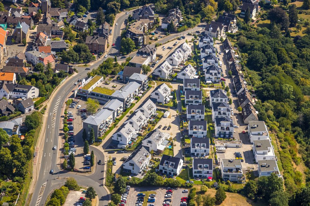 Luftaufnahme Blankenstein - Mehrfamilienhaussiedlung Burgviertel in Blankenstein im Bundesland Nordrhein-Westfalen, Deutschland