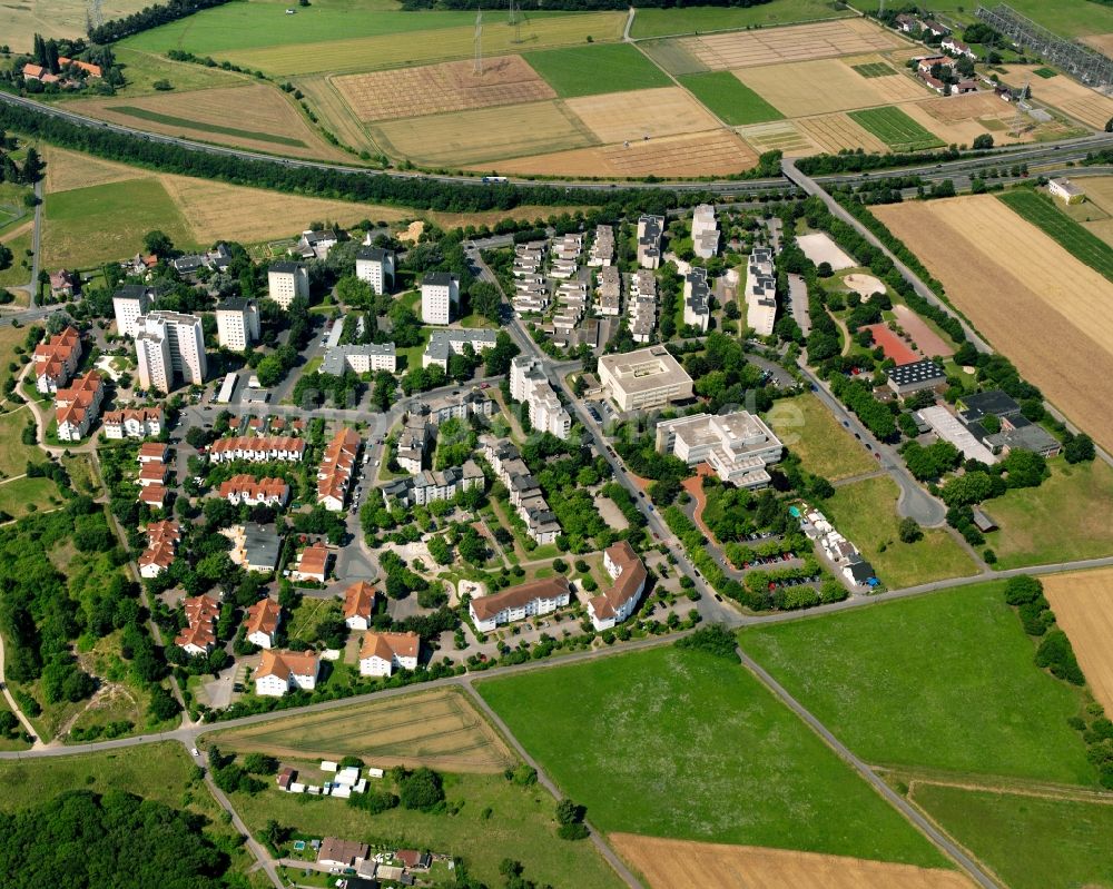 Luftbild Gießen - Mehrfamilienhaussiedlung an der Carlo-Mierendorff-Straße in Gießen im Bundesland Hessen, Deutschland