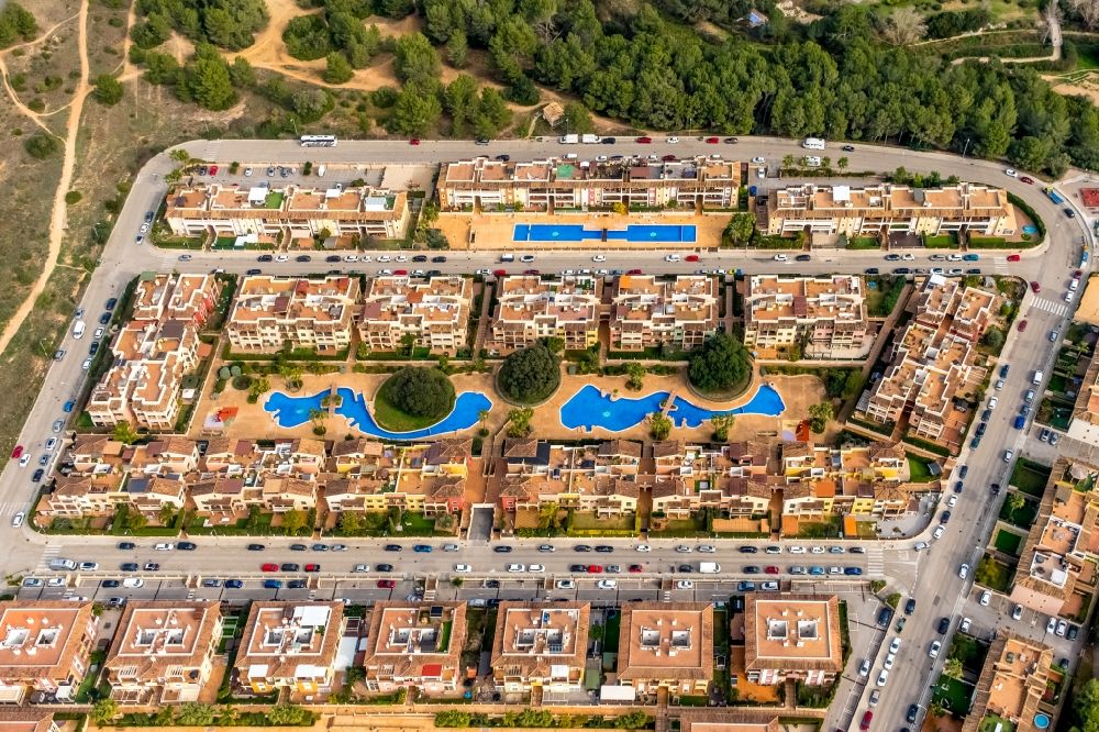 Luftbild Marratxi - Mehrfamilienhaussiedlung an der Carrer de l' Aljub in Marratxi in Islas Baleares, Spanien