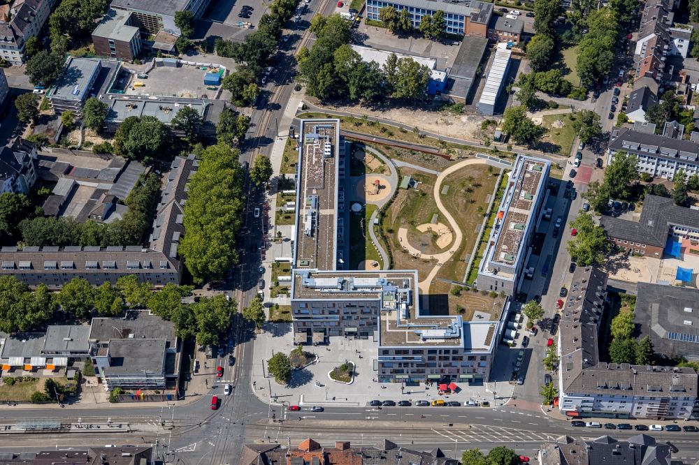 Luftbild Essen - Mehrfamilienhaussiedlung Cranachhöfe an der Holsterhauser Straße - Rubensstraße in Essen im Bundesland Nordrhein-Westfalen, Deutschland