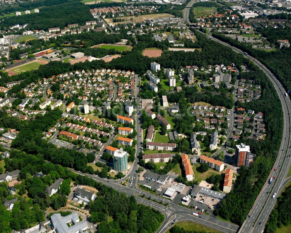Luftaufnahme Gießen - Mehrfamilienhaussiedlung in Gießen im Bundesland Hessen, Deutschland