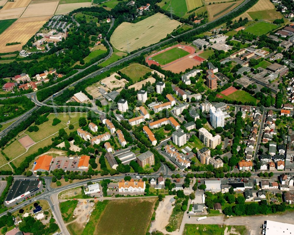 Gießen von oben - Mehrfamilienhaussiedlung in Gießen im Bundesland Hessen, Deutschland
