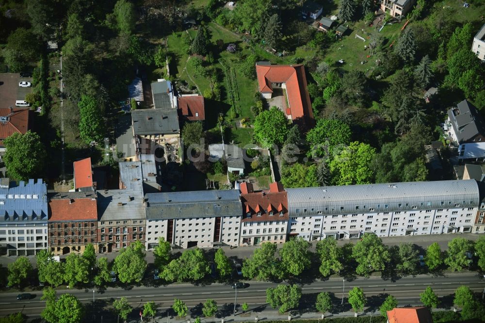 Luftbild Potsdam - Mehrfamilienhaussiedlung Heinrich-Mann-Allee in Potsdam im Bundesland Brandenburg, Deutschland