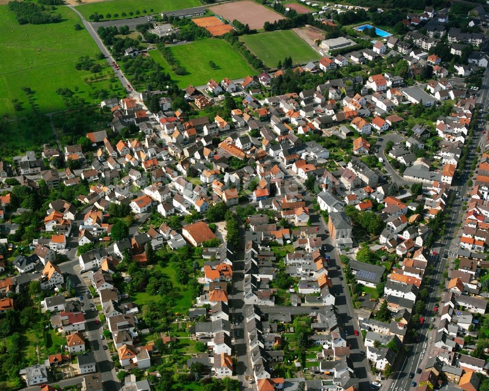 Kleinlinden von oben - Mehrfamilienhaussiedlung in Kleinlinden im Bundesland Hessen, Deutschland