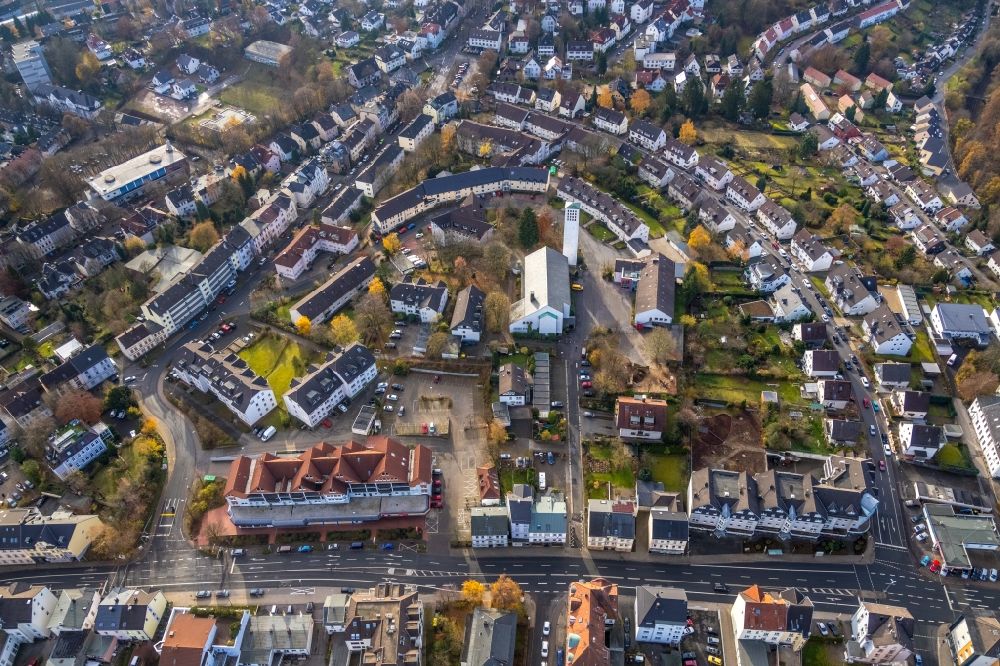 Luftaufnahme Lüdenscheid - Mehrfamilienhaussiedlung in Lüdenscheid im Bundesland Nordrhein-Westfalen, Deutschland