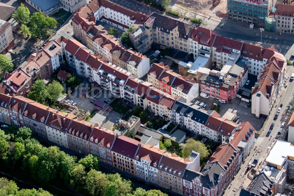 Luftaufnahme Erfurt - Mehrfamilienhaussiedlung am Neuerbe in Erfurt im Bundesland Thüringen, Deutschland