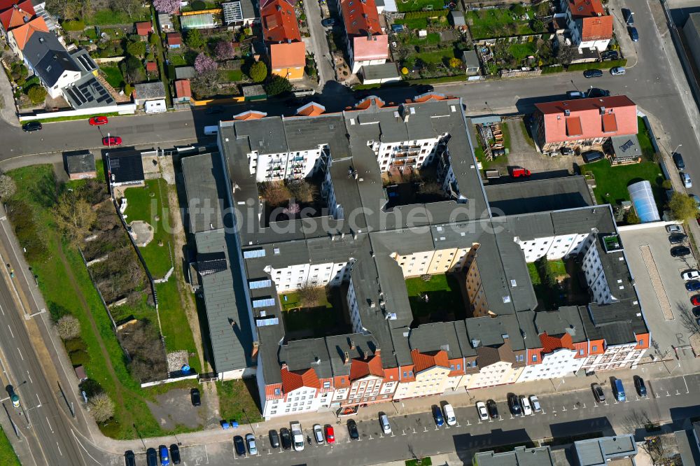 Luftbild Magdeburg - Mehrfamilienhaussiedlung im Ortsteil Alte Neustadt in Magdeburg im Bundesland Sachsen-Anhalt, Deutschland