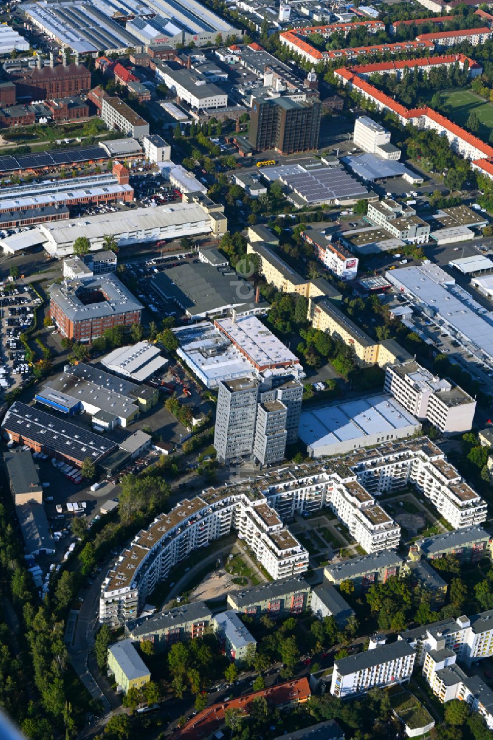 Luftbild Berlin - Mehrfamilienhaussiedlung im Ortsteil Schöneberg in Berlin, Deutschland