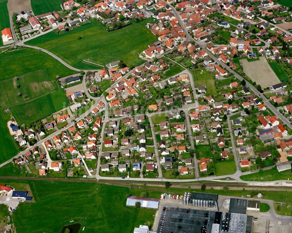 Luftbild Petersaurach - Mehrfamilienhaussiedlung in Petersaurach im Bundesland Bayern, Deutschland