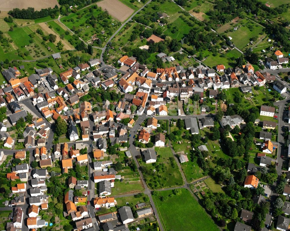 Luftaufnahme Rödgen - Mehrfamilienhaussiedlung in Rödgen im Bundesland Hessen, Deutschland