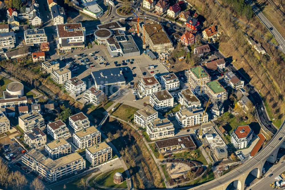 Luftaufnahme Nagold - Mehrfamilienhaussiedlung Schillerstraße in Nagold im Bundesland Baden-Württemberg, Deutschland