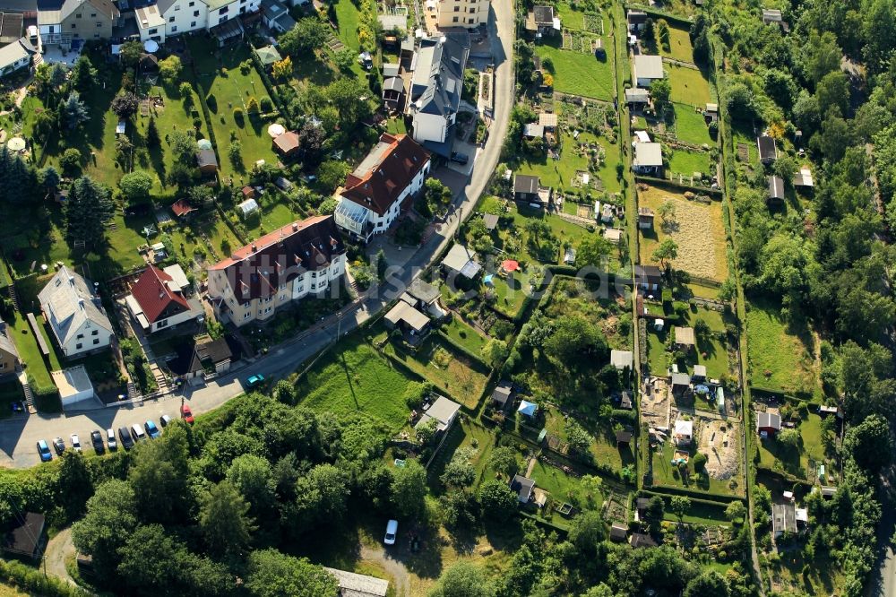 Luftbild Greiz - Mehrfamilienhäuser im Hofgartenweg in Greiz im Bundesland Thüringen