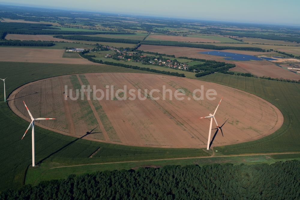 Luftbild Lübesse - Melorationskreis auf Feldern bei Lübesse im Bundesland Mecklenburg-Vorpommern