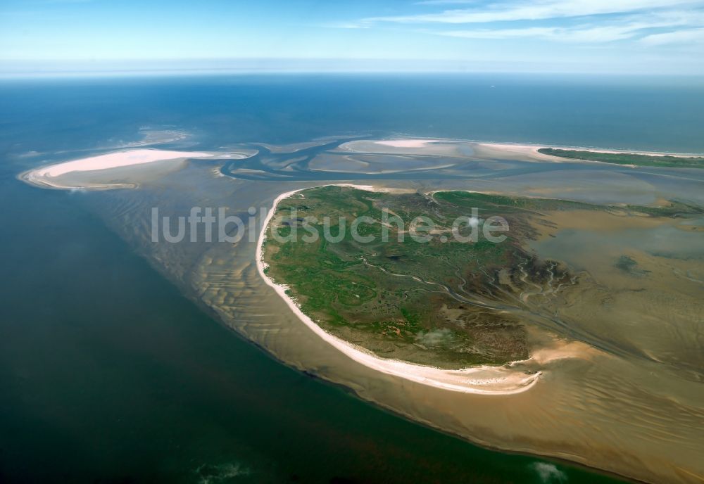 Luftaufnahme Memmert - , Memmert is part of the protection zone I in the National Park Wadden Sea