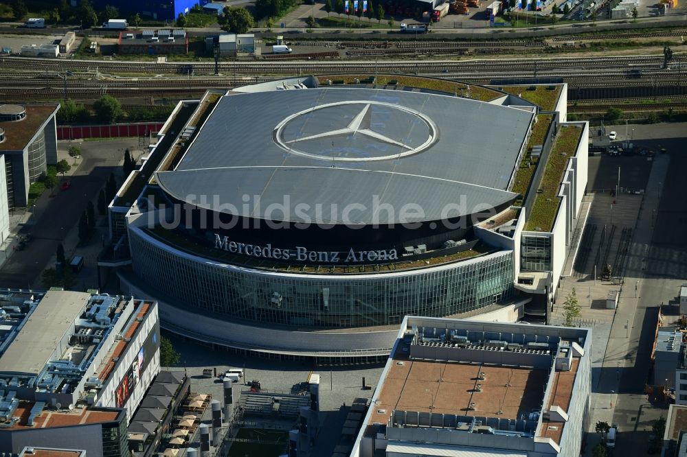 Berlin aus der Vogelperspektive: Mercedes-Benz-Arena im Anschutz Areal im Stadtteil Friedrichshain in Berlin