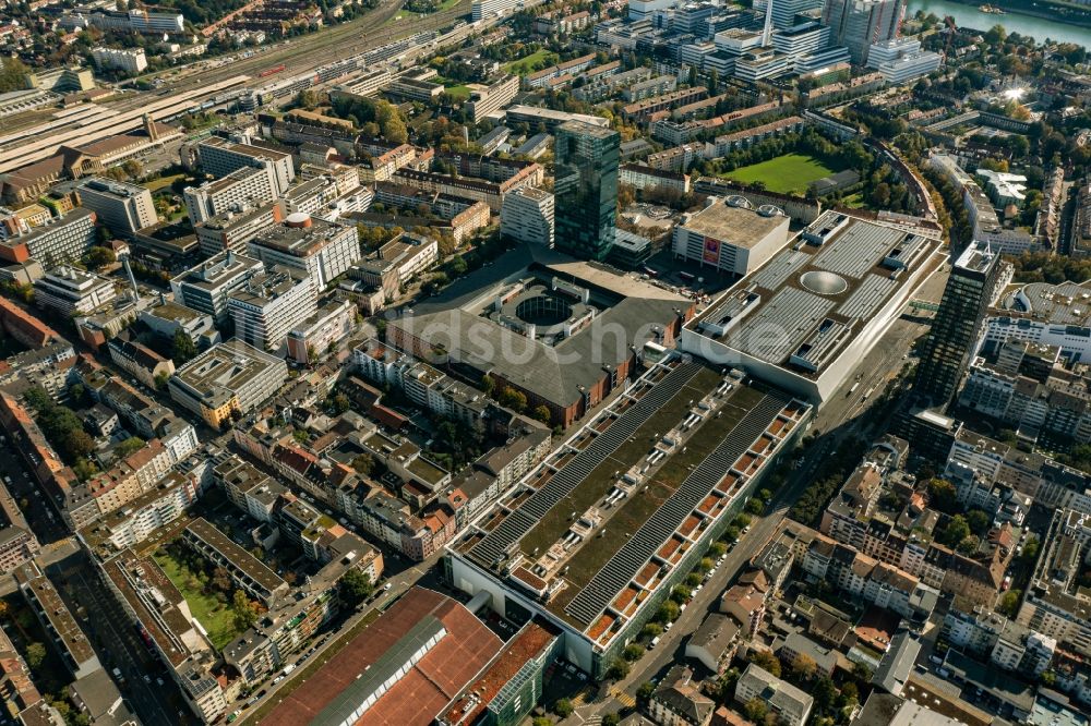 Luftbild Basel - Messeareal und Messehochhaus in Basel in der Schweiz