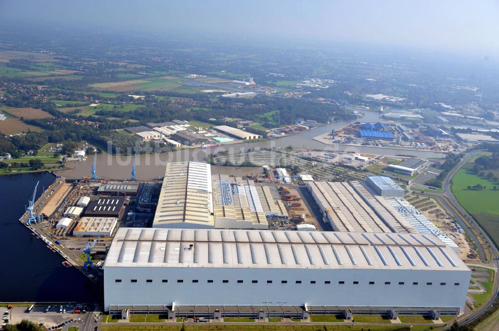 Luftbild Papenburg - Meyer Papenburg Werft
