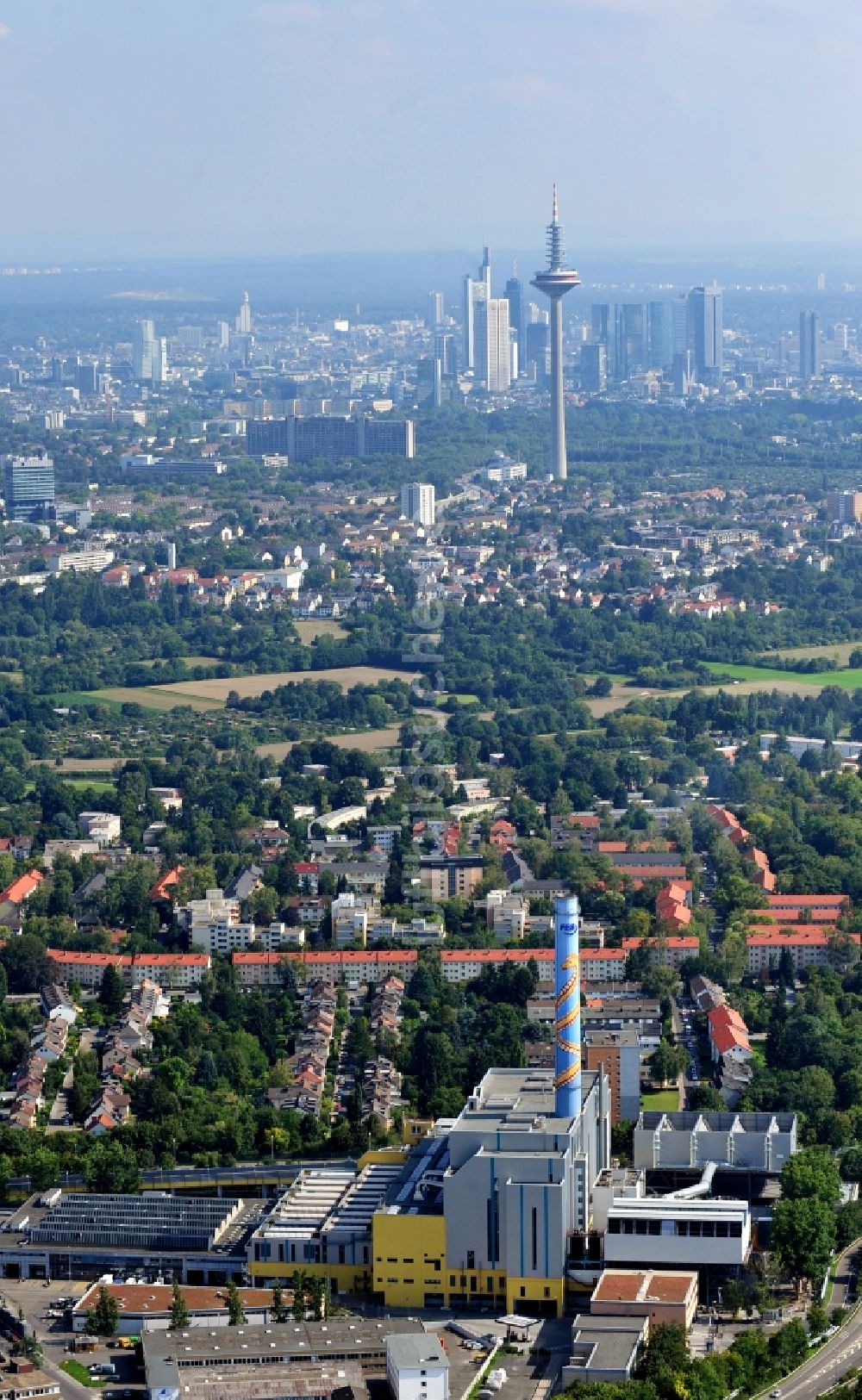 Luftbild Frankfurt am Main - MHKW - Müllheizkraftwerk Frankfurt am Main im Bundesland Hessen