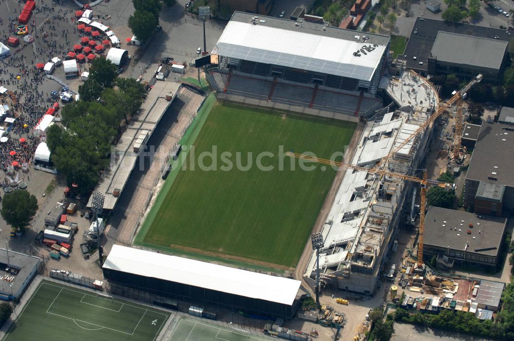 Luftaufnahme Hamburg - Millerntor-Stadion / St. Pauli Stadion in Hamburg
