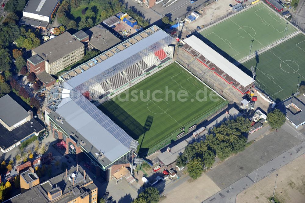 Hamburg von oben - Millerntor-Stadion / St. Pauli Stadion in Hamburg