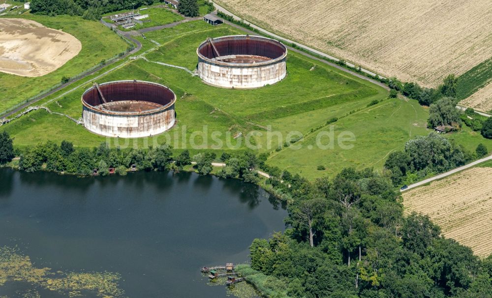 Luftaufnahme Jockgrim - Mineralöl - Hochtanklager der Wintershall im Rückbau in Jockgrim im Bundesland Rheinland-Pfalz