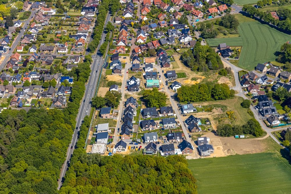 Luftaufnahme Haltern am See - Mischbebauung einer Mehr- und Einfamilienhaussiedlung Im Grünen Winkel in Haltern am See im Bundesland Nordrhein-Westfalen, Deutschland