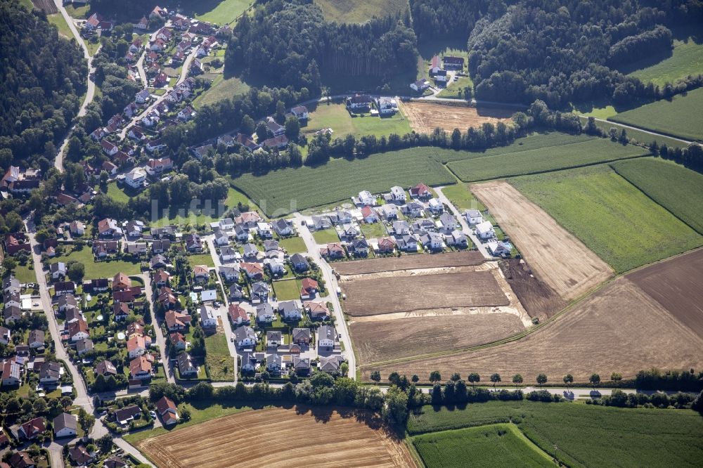 Viecht von oben - Mischbebauung mit Mehrfamilienhäusern und Einfamilienhäusern Viecht-Süd-Erweiterung in Viecht im Bundesland Bayern, Deutschland