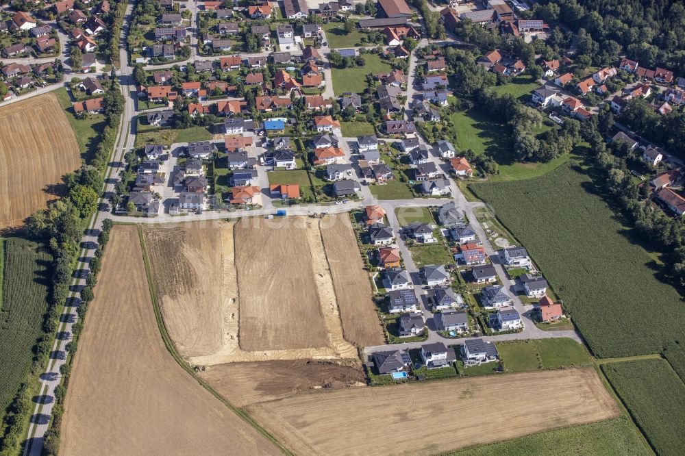 Luftaufnahme Viecht - Mischbebauung mit Mehrfamilienhäusern und Einfamilienhäusern Viecht-Süd-Erweiterung in Viecht im Bundesland Bayern, Deutschland