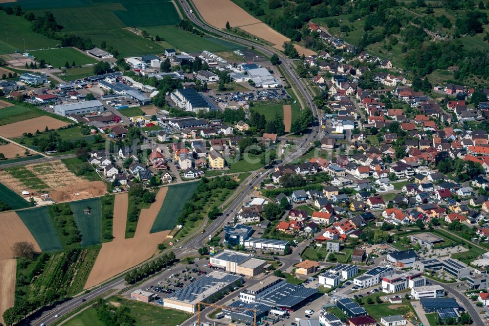 Luftaufnahme Altdorf - Mischbebauung der Wohngebiets- und Gewerbeflächen in Altdorf im Bundesland Baden-Württemberg, Deutschland